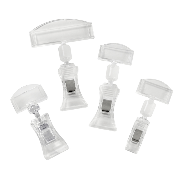 Clips porte-étiquettes 10 x 65 mm